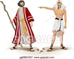 EPS Vector - Pharaoh sends moses away for passover. Stock ...