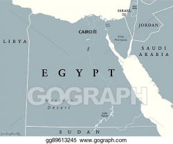 Vector Stock - Egypt political map with capital cairo. Stock ...