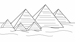Pyramids of Egypt Coloring Page - Free Clip Art