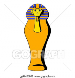 Stock Illustration - Egyptian pharaoh sarcophagus icon ...