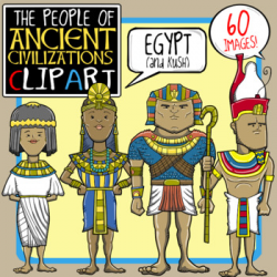 People of Ancient Civilizations Clip Art: Ancient Egypt + Kush