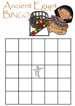 Egypt Bingo - Review Game for Ancient Egypt with game board ...