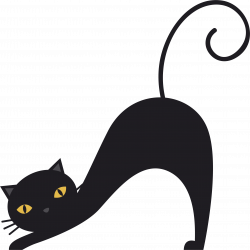 A stretched black cat 2670*2678 transprent Png Free Download ...