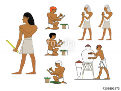 Ancient Egypt ceramists at work. Egyptian ceramics ...