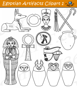 Egyptian Artifacts Clipart Part 1 Digital Download
