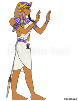 Pharaoh , egyptian ancient symbol, isolated figure of ...