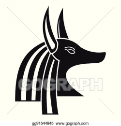 EPS Vector - Ancient egyptian god anubis icon, simple style ...