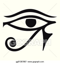 Vector Illustration - Eye of horus egypt deity icon, simple ...