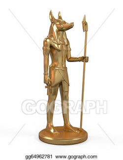 Drawing - Egyptian anubis statue. Clipart Drawing gg64962781 ...