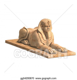 Drawing - Egyptian human statue. Clipart Drawing gg54200870 ...