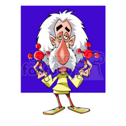 Albert Einstein cartoon caricature clipart. Royalty-free clipart # 391754