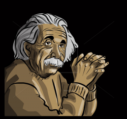 Albert Einstein- clip art -portrait | Free vectors, illustrations ...