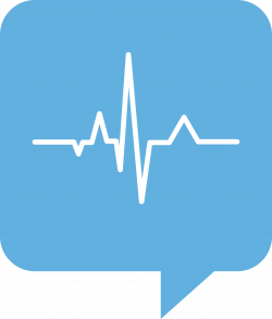 Clipart - ECG Logo for Health.SE. No background. White trace