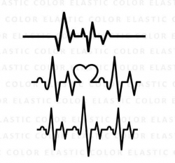 Heartbeat svg - ekg svg - heartbeat line clipart ...