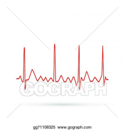 Vector Art - Ecg wave. Clipart Drawing gg71108325 - GoGraph