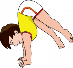 Gymnastics Handstand Clip Art free image