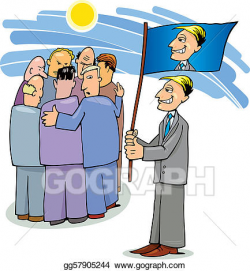 Vector Art - Election campaign meeting. Clipart Drawing ...