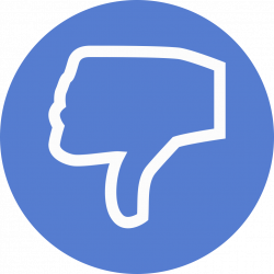 Election Thumbs Down Outline Icon | Circle Blue Election Iconset ...