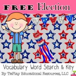 FREE Election Day Word Search and Key Social Studies Vocabulary Worksheet