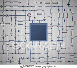 EPS Illustration - Circuit diagram. Vector Clipart ...