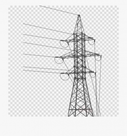 Line Clipart Transparent Background - Electric Tower ...