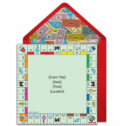 Free Monopoly Classic Invitations | Pinterest | Monopoly, Easy and ...