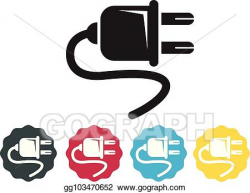 Vector Illustration - Electrical plug icon. EPS Clipart ...