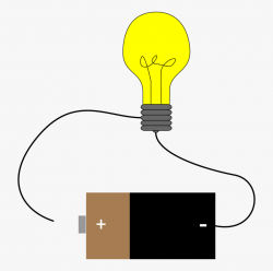 Bulb Clipart Electric Current - Light Bulb Simple Circuit ...