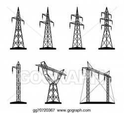 EPS Illustration - Electrical transmission tower types ...