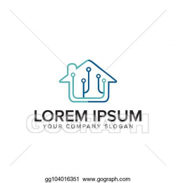 Vector Stock - House electrical technology logo. Clipart ...