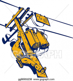 Drawing - Power lineman telephone repairman electrician ...
