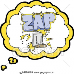 Vector Art - Thought bubble cartoon electrical switch zap ...