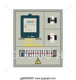 Vector Illustration - Electrical panel, box. Stock Clip Art ...