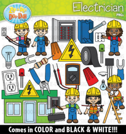 Electrician Community Helpers Clipart {Zip-A-Dee-Doo-Dah Designs}