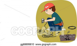 Vector Art - The electrician. Clipart Drawing gg68899810 ...