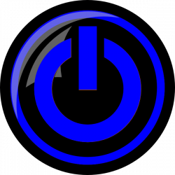 Blue Electricity Png Power Button free image