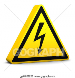 Clip Art - Electric hazard sign. Stock Illustration ...