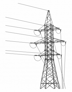 Drawn Power Line Tension - Electric Tower Transparent ...