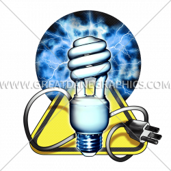 Power Surge Light Bulb | Production Ready Artwork for T-Shirt Printing