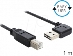 DELOCK 83374: EASY-USB 2.0 A plug angled > B plug, 1 m at reichelt ...