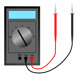Clipart - Multimeter with leads
