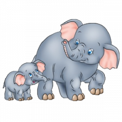 Mother And Baby Elephant Clipart | Letters Format