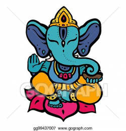 Vector Clipart - Hindu god ganesha. Vector Illustration ...