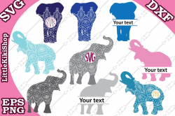 Elephant Monogram Svg,Elephant Clipart,Elephant Svg,Safari