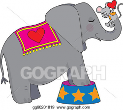 Vector Art - Elephant and mouse. Clipart Drawing gg60201819 ...