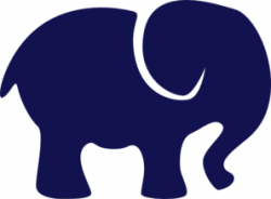 Navy Blue Elephant Clip Art at Clker.com - vector clip art ...