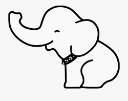 Elephant Clipart Outline - Baby Elephant Clipart Black And ...