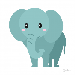 Simple Elephant Clipart Free Picture｜Illustoon