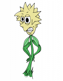 Tired Anthropomorphic Flower | Illustrations