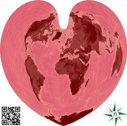 A heart map for Valentine's day